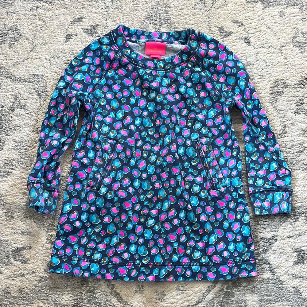 Lilly Pulitzer Kids Dress - Blue and Pink Pattern XS 2T 3T
